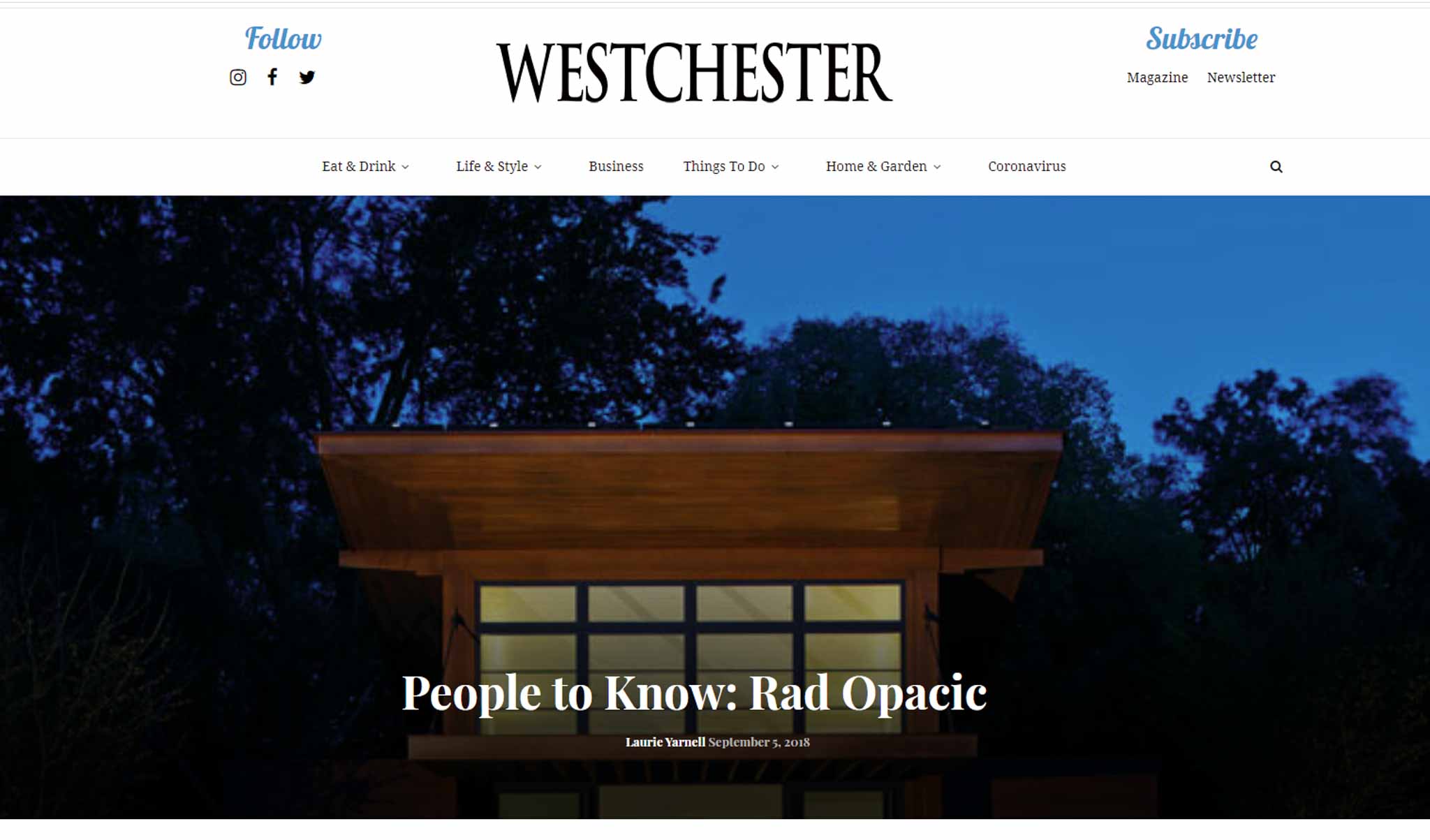 2018 WESTCHESTER HOME Fall Issue
